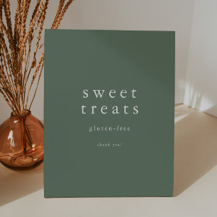 EMELIA Sage Green Forest Mountain Sweet Treats Pedestal Sign
