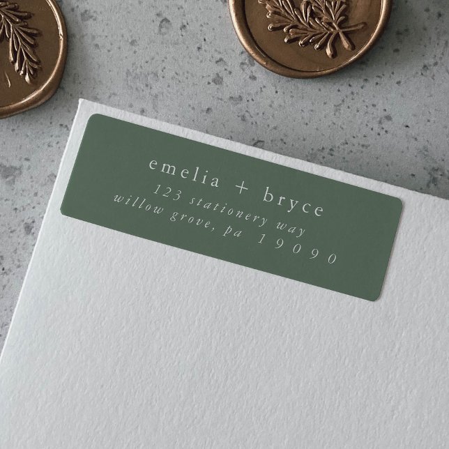 EMELIA Sage Green Forest Return Address Labels (EMELIA Sage Green Forest Return Address Labels)