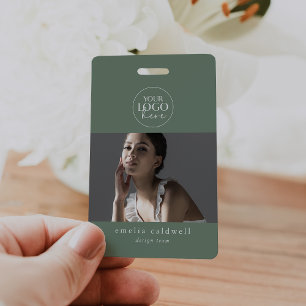 EMELIA Sage Security Name Tag Photo Employee ID Badge