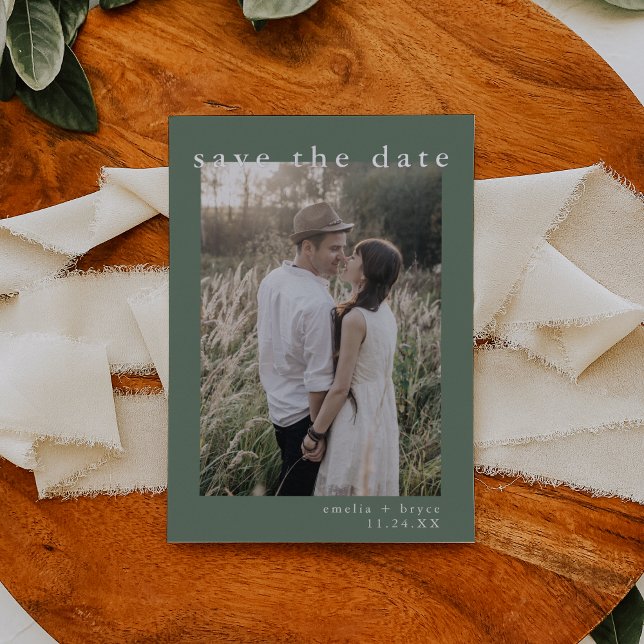 EMELIA Silver Foil Nature Wedding Save the Date Invitation (EMELIA Silver Foil Nature Wedding Save the Date Foil Invitation)