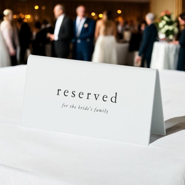 EMELIA Simple Modern Boho Unique Wedding Reserved Table Tent (EMELIA Simple Modern Boho Unique Wedding Reserved Table Tent Sign)