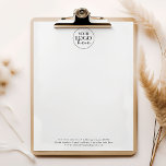 EMELIA Simple Professional Business Logo Company Letterhead<br><div class="desc">This simple professional business logo company letterhead from the Emelia Collection is perfect for a small business owner, consultant and more. The black and white design features modern boho unadorned typography with a unique minimalist style. Personalize your headed paper with your company logo, address, phone number, email address website and...</div>