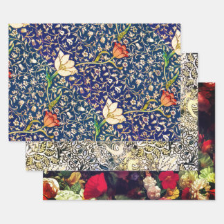 Emelia, Teasel, and Fleuresse Wrapping Paper Sheets