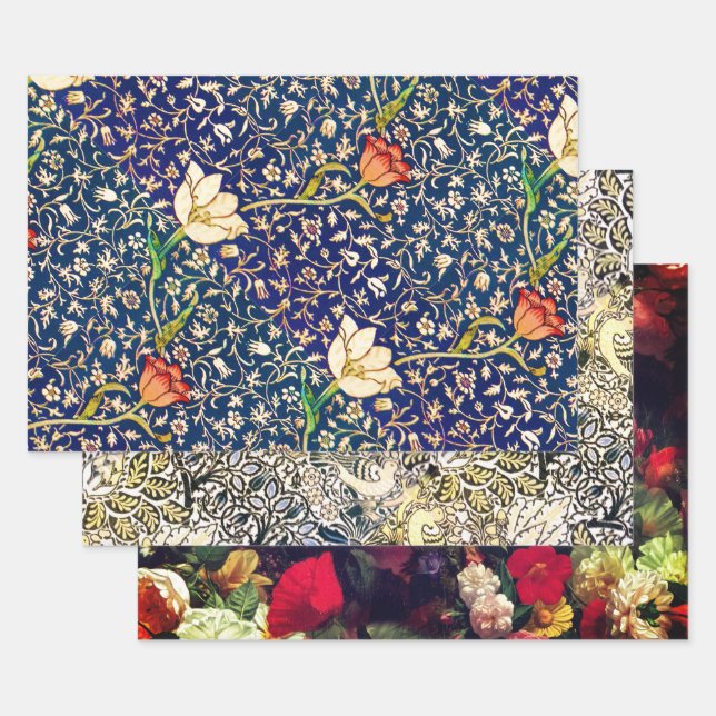 Emelia, Teasel, and Fleuresse Wrapping Paper Sheets (Set)