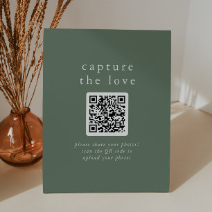 EMELIA Woodland Forest Capture the Love Wedding Pedestal Sign