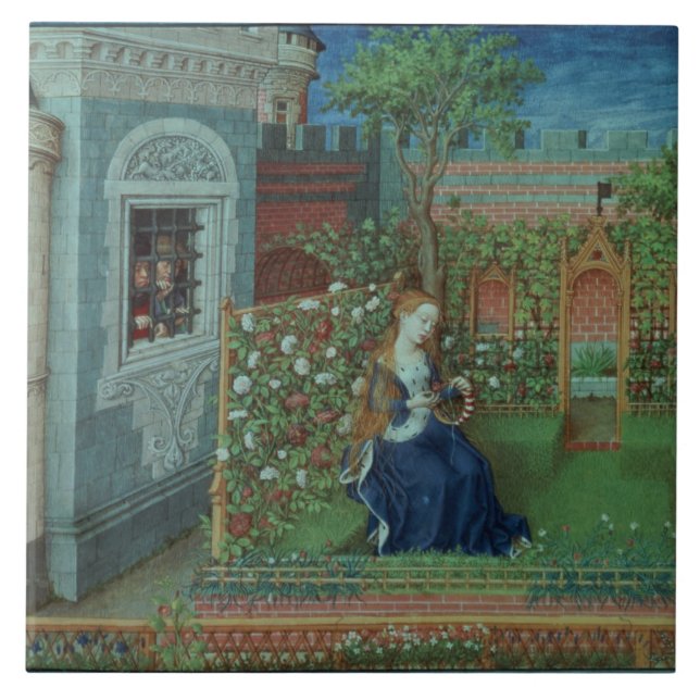 Emelye in her garden. The imprisoned knights Palam Tile (Front)