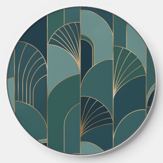 Emerald 1920s Art Deco Wireless Charger (Front)