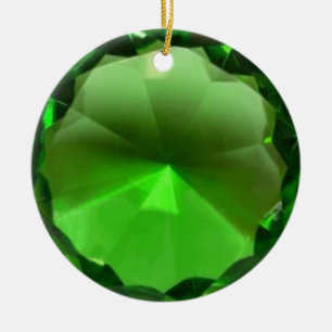 Emerald 2 ceramic ornament