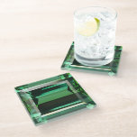Emerald 3 Glass Coaster at Zazzle