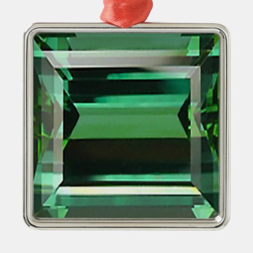 Emerald 3 metal ornament