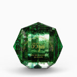 EMERALD 55th Wedding Anniversary Green Crystal Acrylic Award<br><div class="desc">Wonderful giant diamond looking award for your parents, mom and dad or grandparents celebrating a 40th RUBY wedding anniversary.</div>