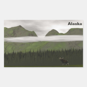Emerald Alaska Rectangular Sticker