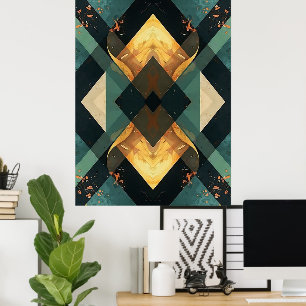 Emerald Amber Prism Poster