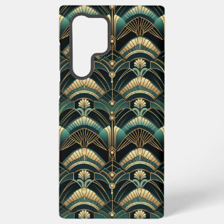 Emerald and Gold Art Deco Themed Samsung Galaxy S22 Ultra Case