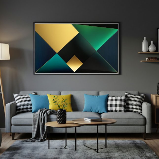 Emerald and Gold Geometric Harmony Poster (Creator Uploaded)