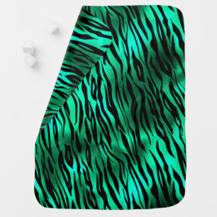 Emerald and Gold Safari Series Design 10 Baby Blanket