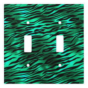 Emerald and Gold Safari Series Design 10 Light Switch Cover