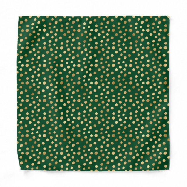 Emerald and Gold Safari Series Design 11 Bandana (Front)