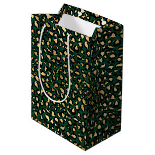 Emerald and Gold Safari Series Design 1 Medium Gift Bag