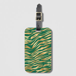 Emerald and Gold Safari Series Design 2 Luggage Tag