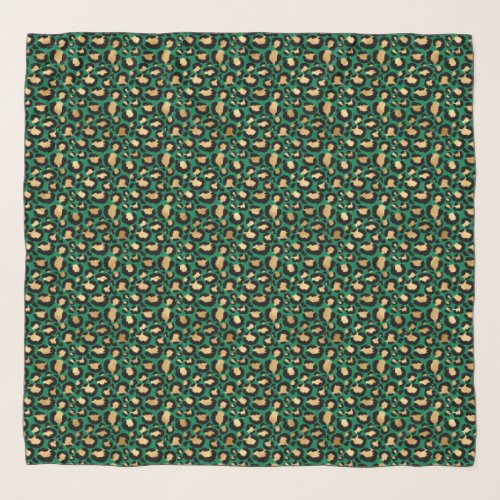 Emerald and Gold Safari Series Design 3 Scarf