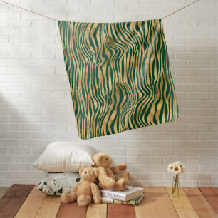 Emerald and Gold Safari Series Design 4 Baby Blanket
