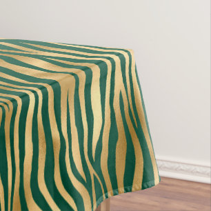 Emerald and Gold Safari Series Design 4 Tablecloth