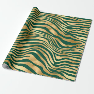 Emerald and Gold Safari Series Design 4 Wrapping Paper