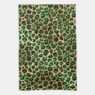 Emerald and Gold Safari Series Design 8 Kitchen Towel