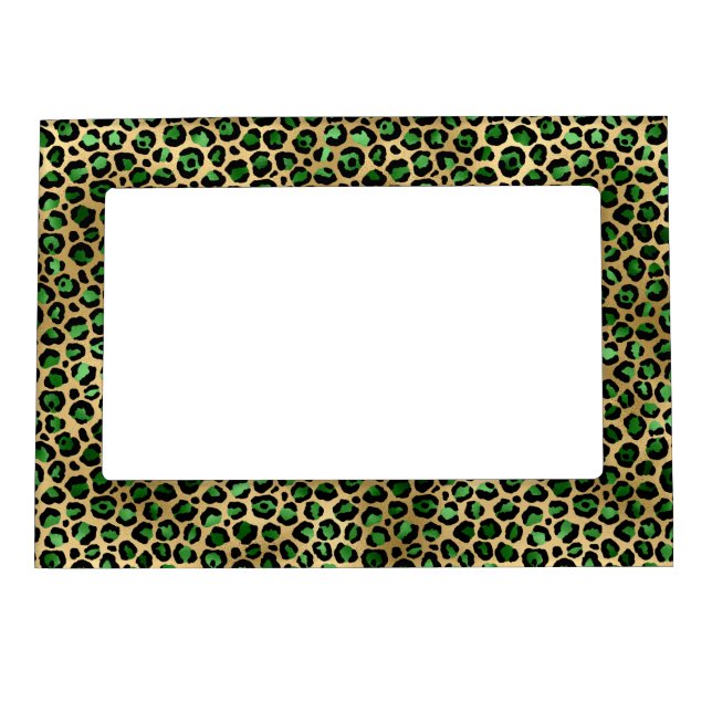 Emerald and Gold Safari Series Design 8 Magnetic Frame (Front)