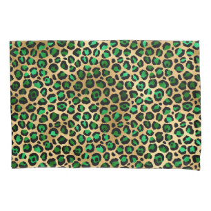 Emerald and Gold Safari Series Design 8 Pillow Case