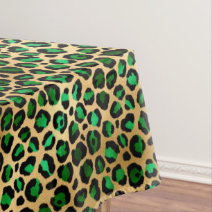 Emerald and Gold Safari Series Design 8 Tablecloth