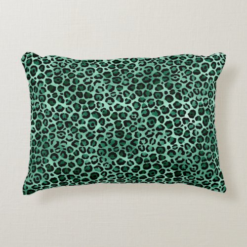 Emerald and Gold Safari Series Design 9 Accent Pillow
