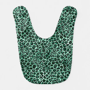 Emerald and Gold Safari Series Design 9 Baby Bib