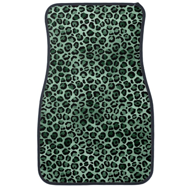 Emerald and Gold Safari Series Design 9 Car Floor Mat (Front)