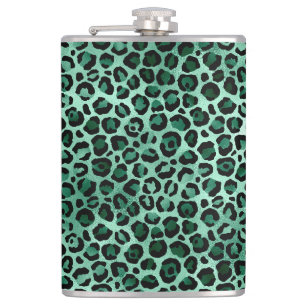 Emerald and Gold Safari Series Design 9 Flask