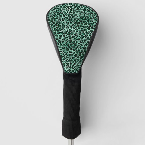 Emerald and Gold Safari Series Design 9 Golf Head Cover