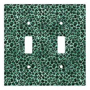 Emerald and Gold Safari Series Design 9 Light Switch Cover