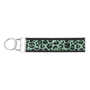 Emerald and Gold Safari Series Design 9 Wrist Keychain