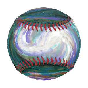 Emerald and Purple Galaxy Baseball