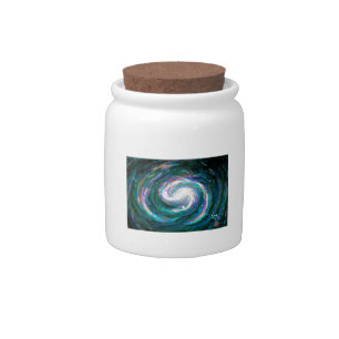 Emerald and Purple Galaxy Candy Jar