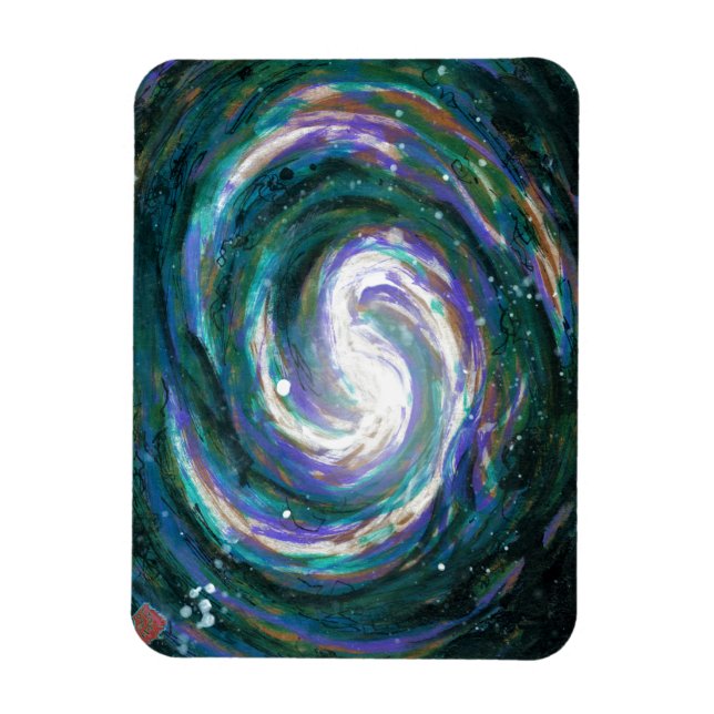 Emerald and Purple Galaxy Magnet (Vertical)
