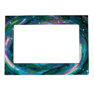 Emerald and Purple Galaxy Magnetic Frame