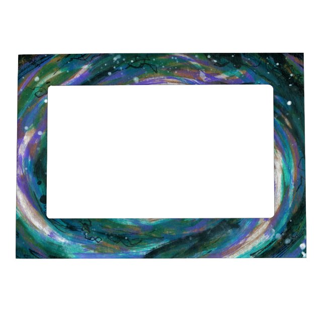 Emerald and Purple Galaxy Magnetic Frame (Front)