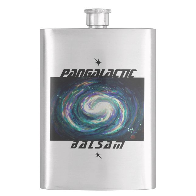Emerald and Purple Galaxy PanGalactic Balsam Flask (Front)