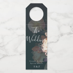 Emerald Antique Vintage Wedding Bottle Hanger Tag