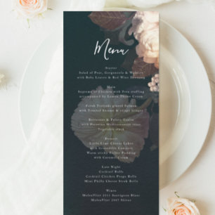 Emerald Antique Vintage Wedding Menu