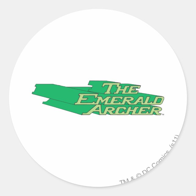 Emerald Archer Logo Classic Round Sticker (Front)