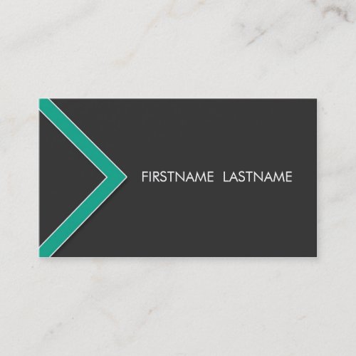 Emerald Arrow Personal Networking Business Cards