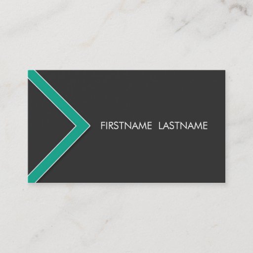 Customizable Emerald Arrow Personal Networking Business Cards
